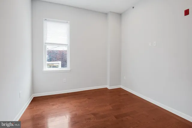 an empty room with a window