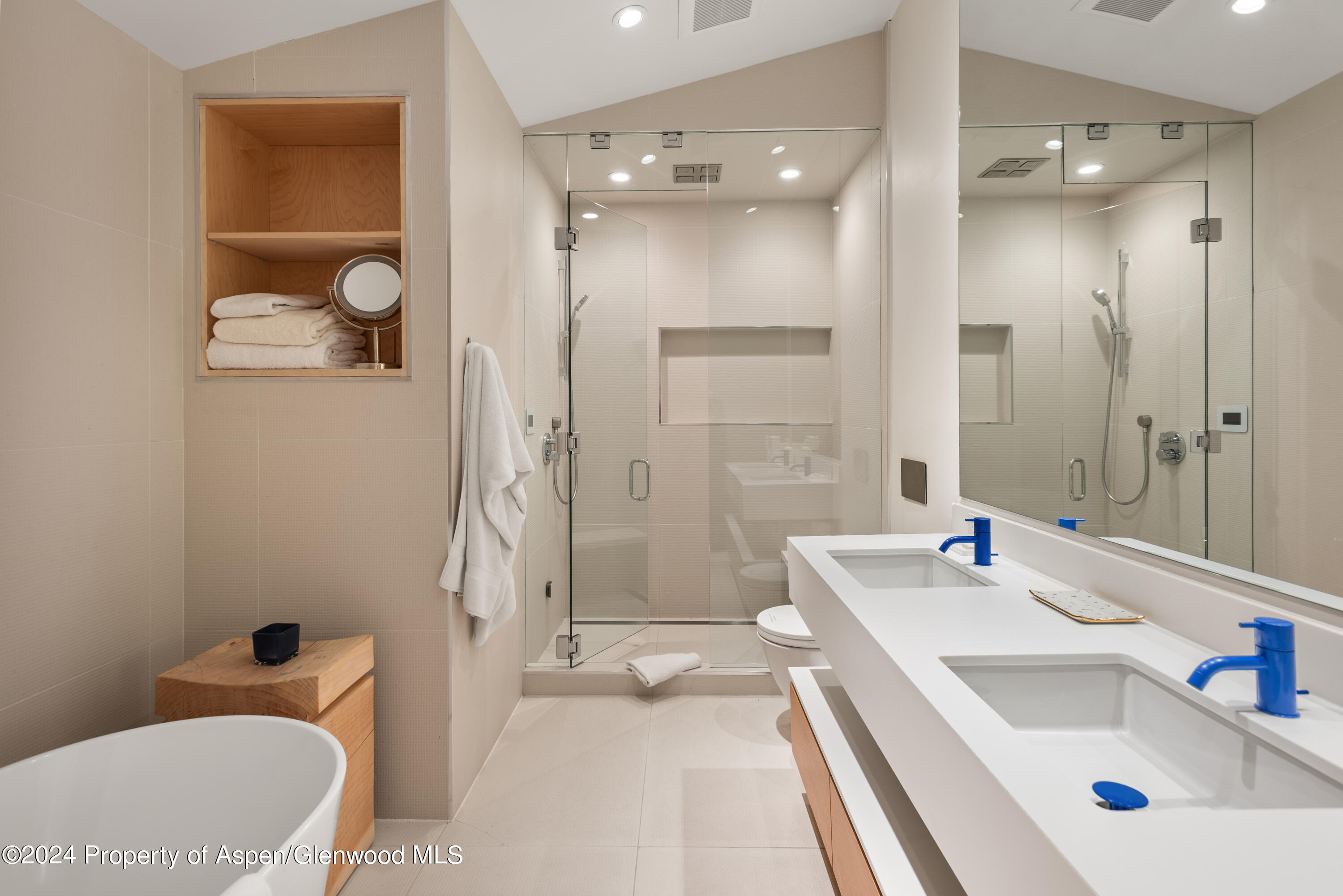 800 South Monarch Street, Unit 9 Aspen, CO 81611 - Photo 18 of 25 a bathroom with a sink a toilet a mirror and shower