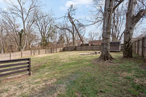 a view of yard with trees