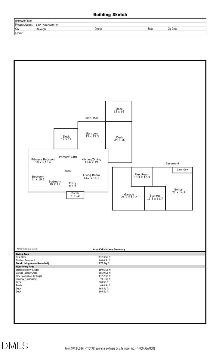 412 Pinecroft Drive Raleigh, NC 27609 - Photo 63 of 63 Floor Plan