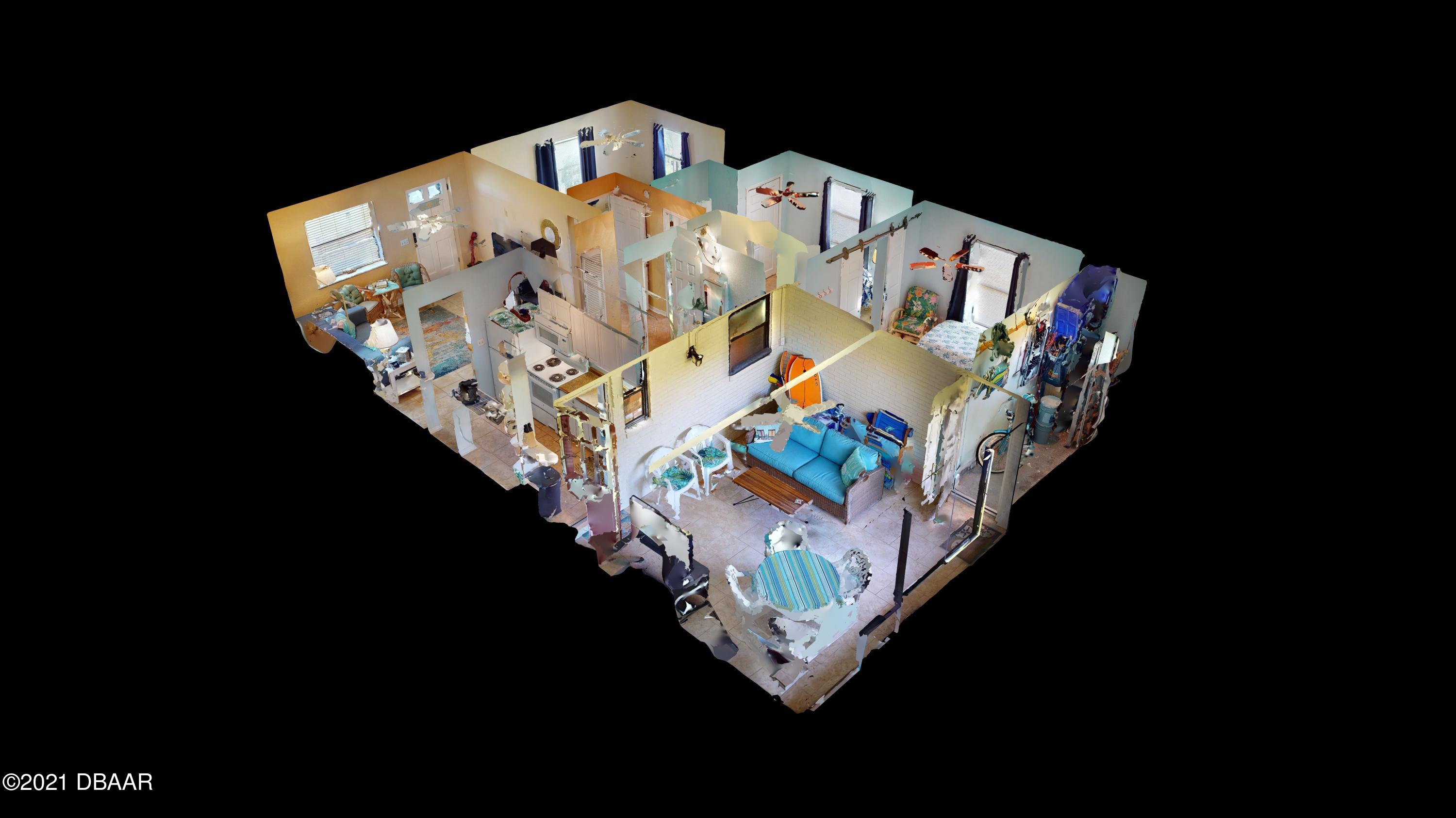 757 Flamingo Drive, Unit A Ormond Beach, FL 32176 - Photo 41 of 41 757A-Flamingo-Dr-Dollhouse-View