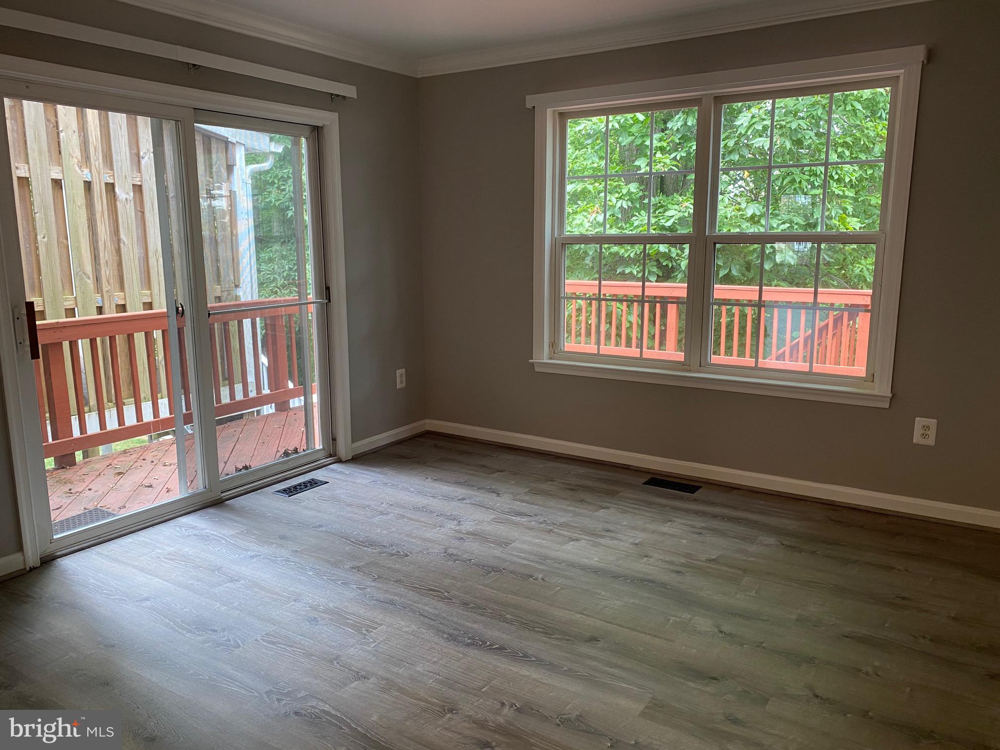 Dining room with access to deck