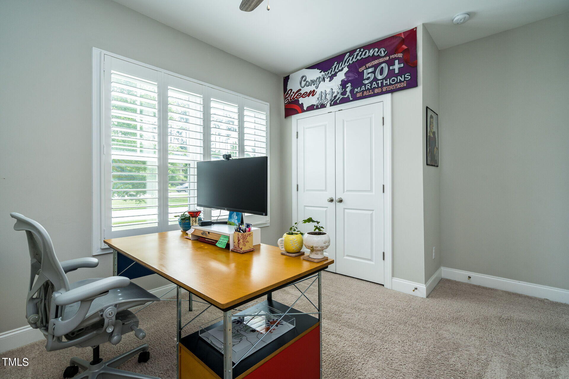 5343 Topspin Court Raleigh, NC 27609 - Photo 21 of 36 Front Bedroom is being used as Office