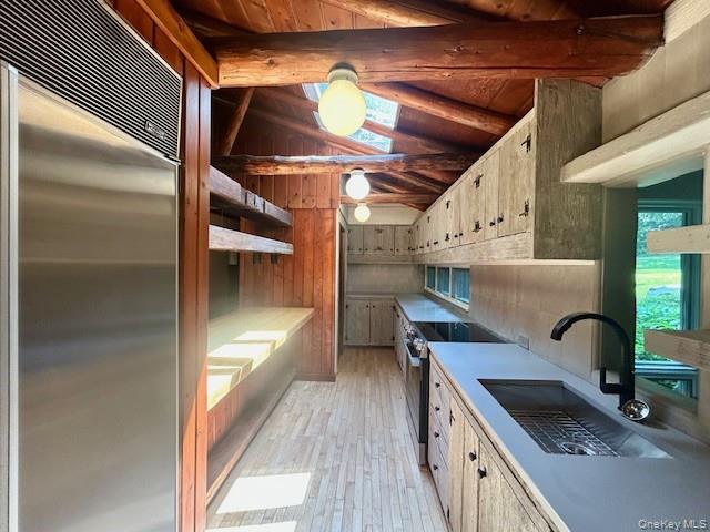 272 Drake Road Pleasant Valley, NY 12569 - Photo 27 of 43 a kitchen with a refrigerator and a sink