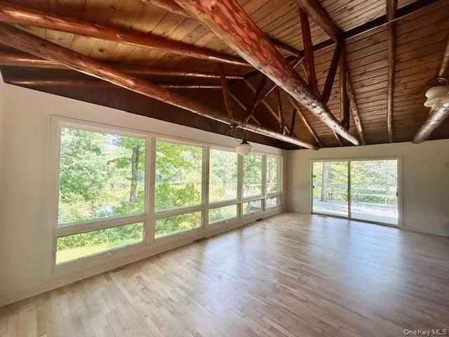 a view of an empty room and window