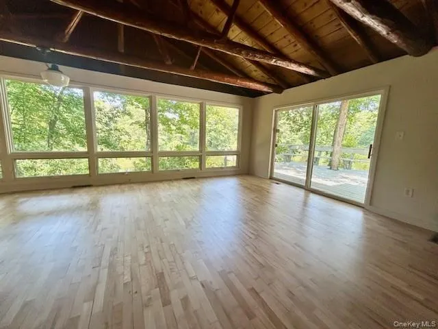 a living room with a fireplace