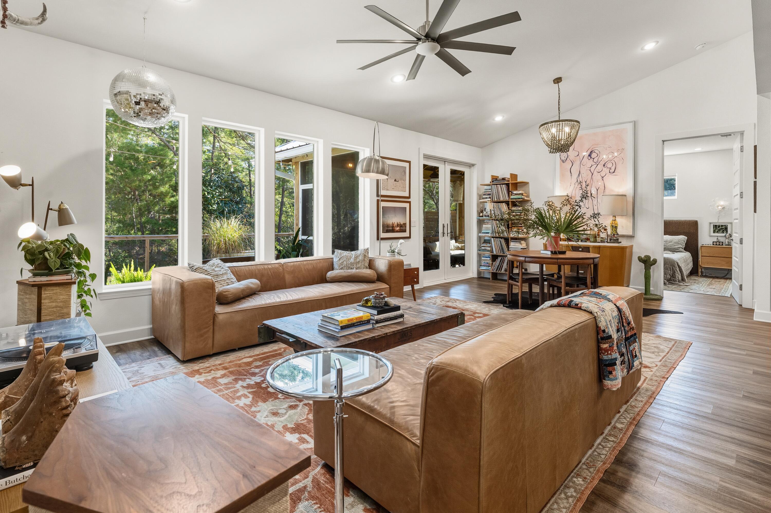 448 Ricker Avenue Santa Rosa Beach, FL 32459 - Photo 3 of 30 a living room with furniture and a large window