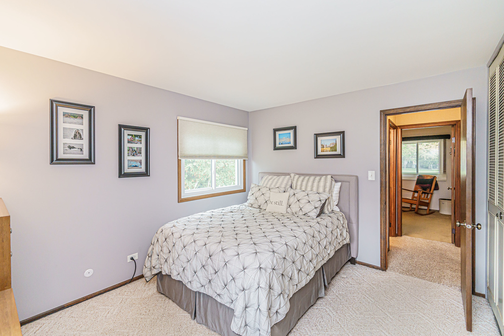 950 Ridgefield Lane Buffalo Grove, IL 60089 - Photo 9 of 24 a bedroom with a large bed and a walk in closet