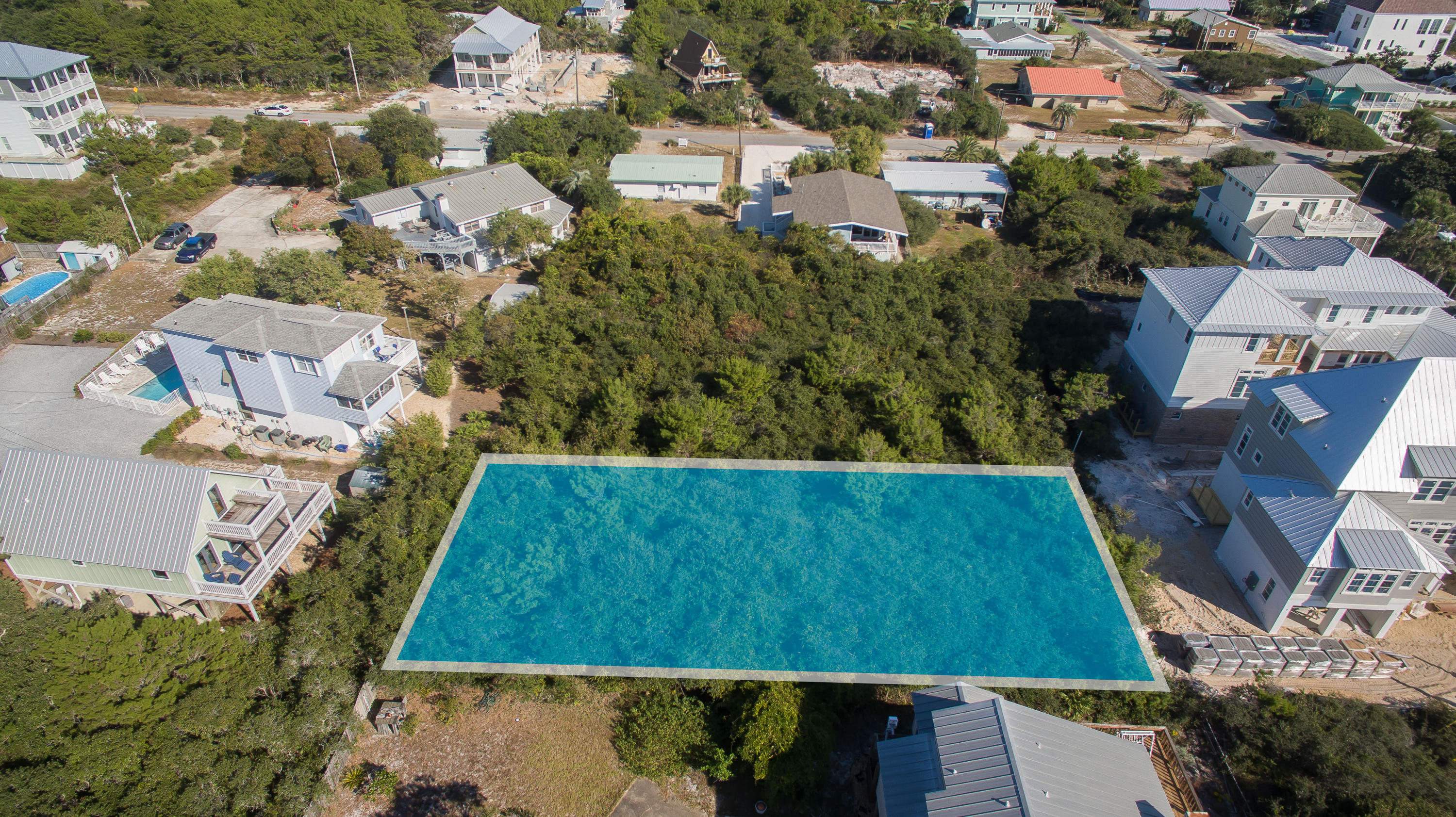 Lot 136 Pompano St Inlet Beach Inlet Beach, FL 32461 - Photo 7 of 21 an aerial view of residential houses with outdoor space
