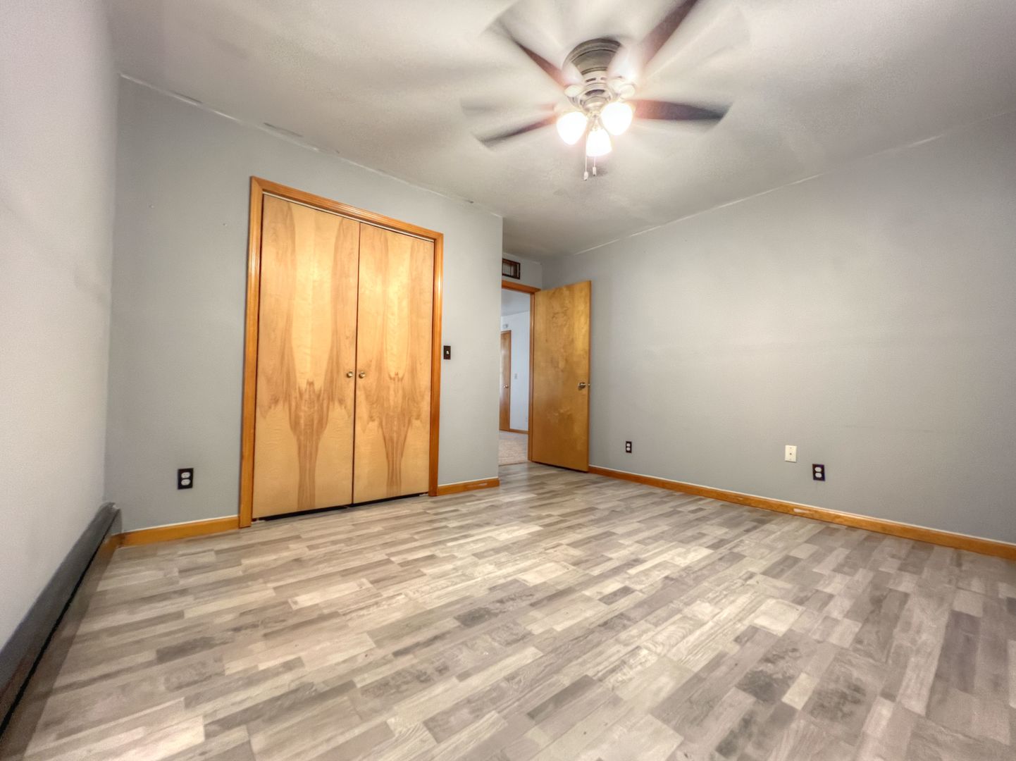 309 Jefferson Street Danforth, IL 60930 - Photo 35 of 45 a view of an empty room with a chandelier fan