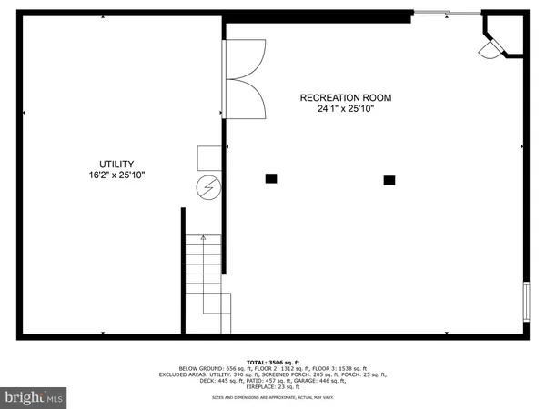 a view of an empty room with a balcony and wooden floor