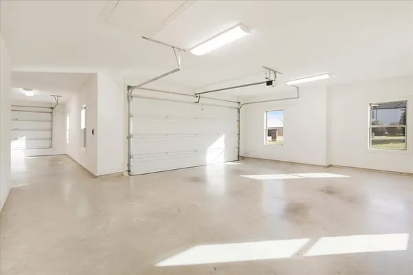 a view of a indoor garage