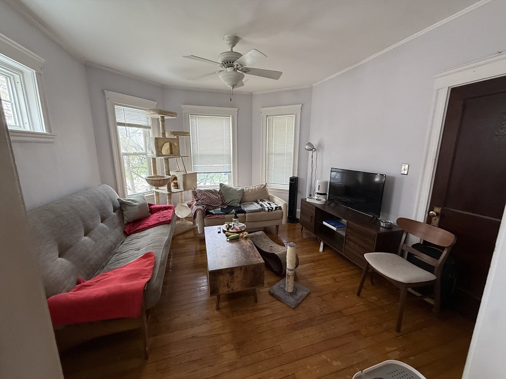 29 Lewis Street, Unit 1 Somerville, MA 02143 - Photo 5 of 16 a living room with furniture or couch and a flat screen tv