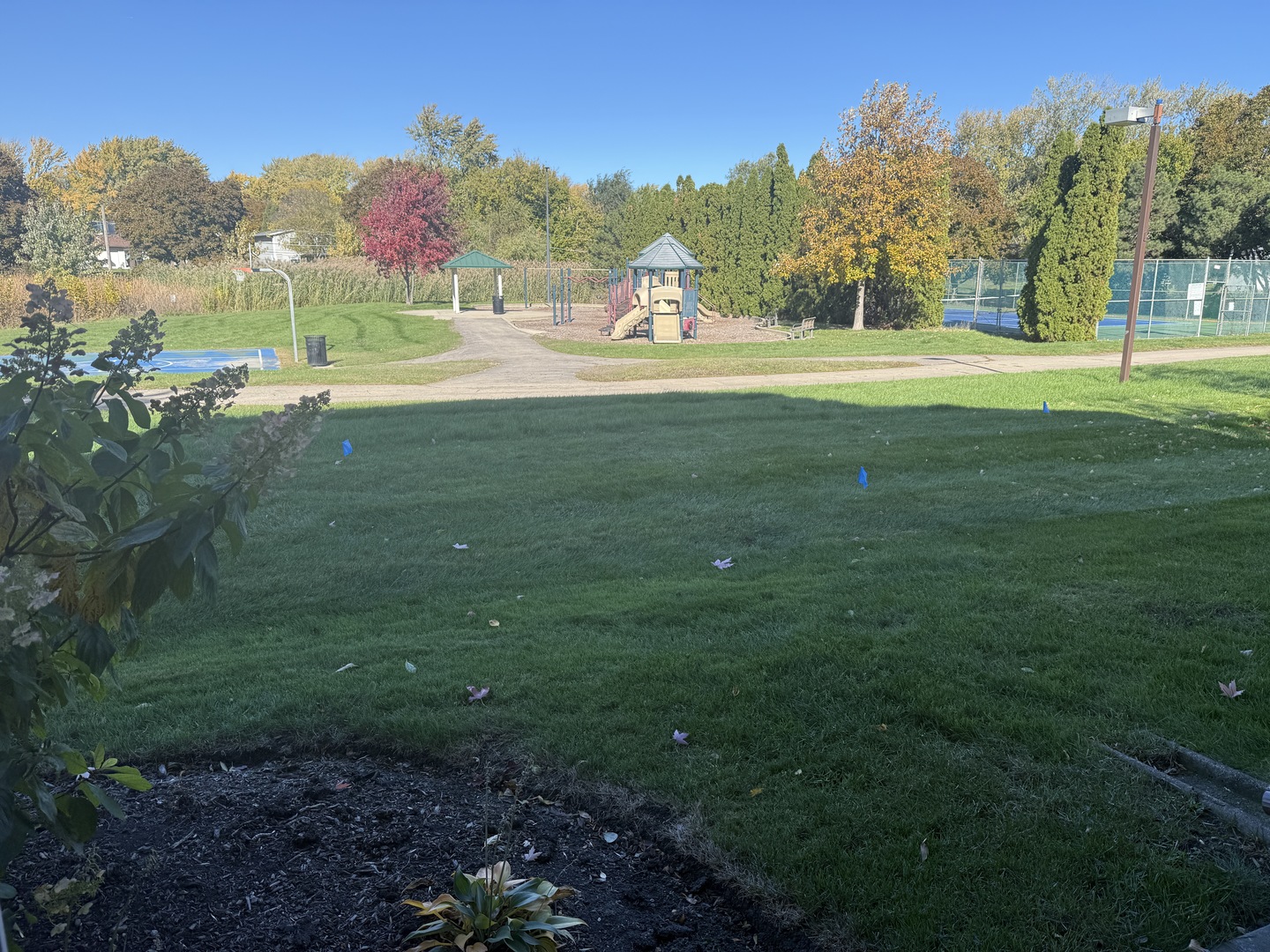 1319 Kingsbury Drive, Unit 2 Hanover Park, IL 60133 - Photo 22 of 44 a view of grassy field with trees