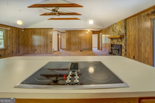 a room with pool table