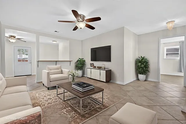 a view of an empty room