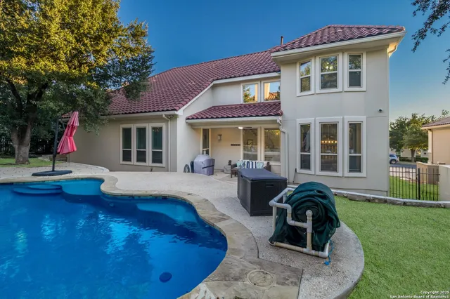 a front view of a house with entertaining space