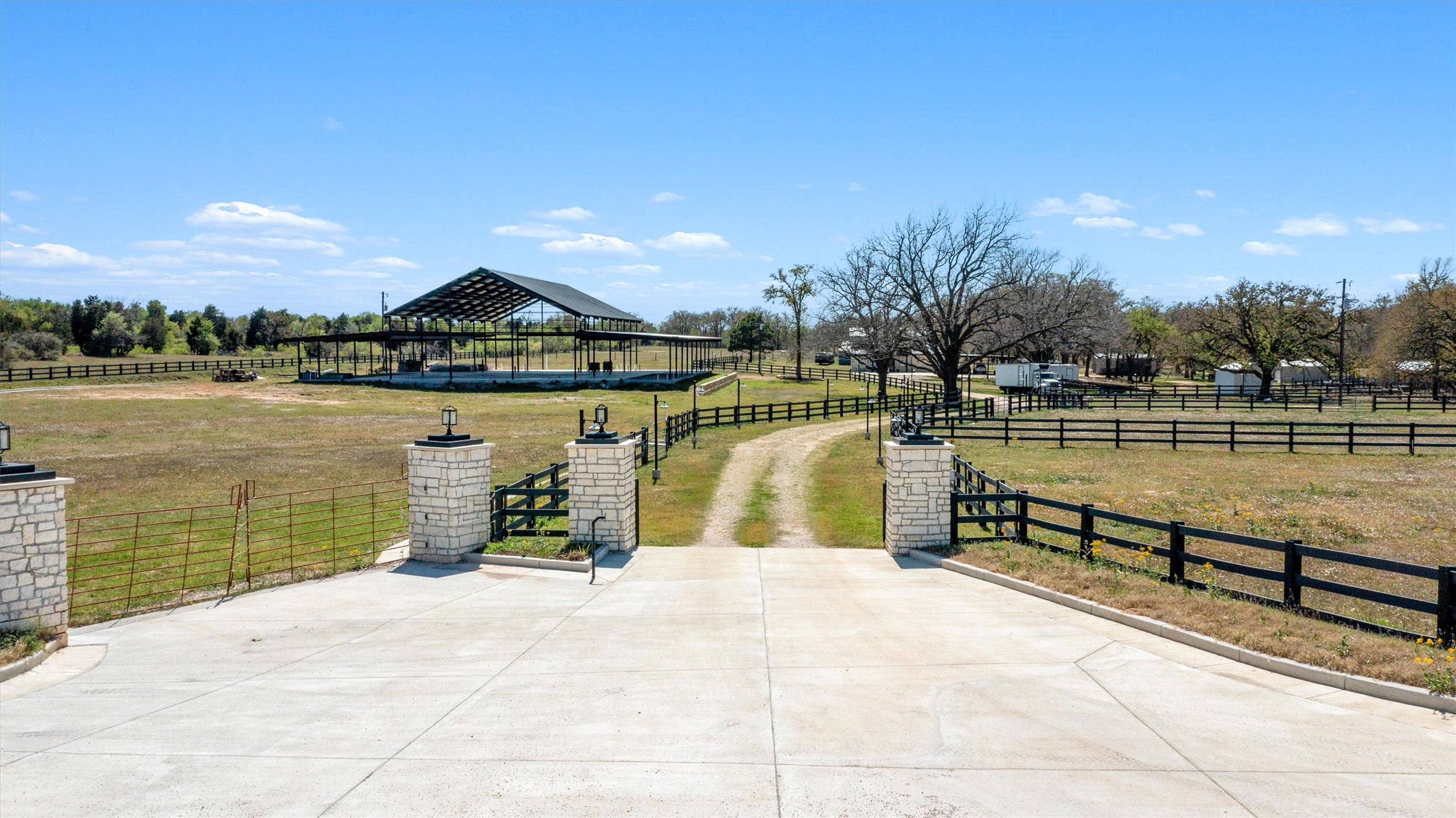 a view of a lake with a outdoor space
