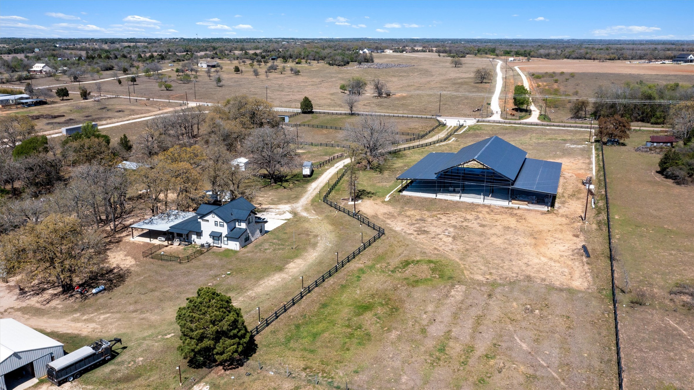 359 North County Line Road Elgin, TX 78621 - Photo 16 of 24 an aerial view of a house with a yard