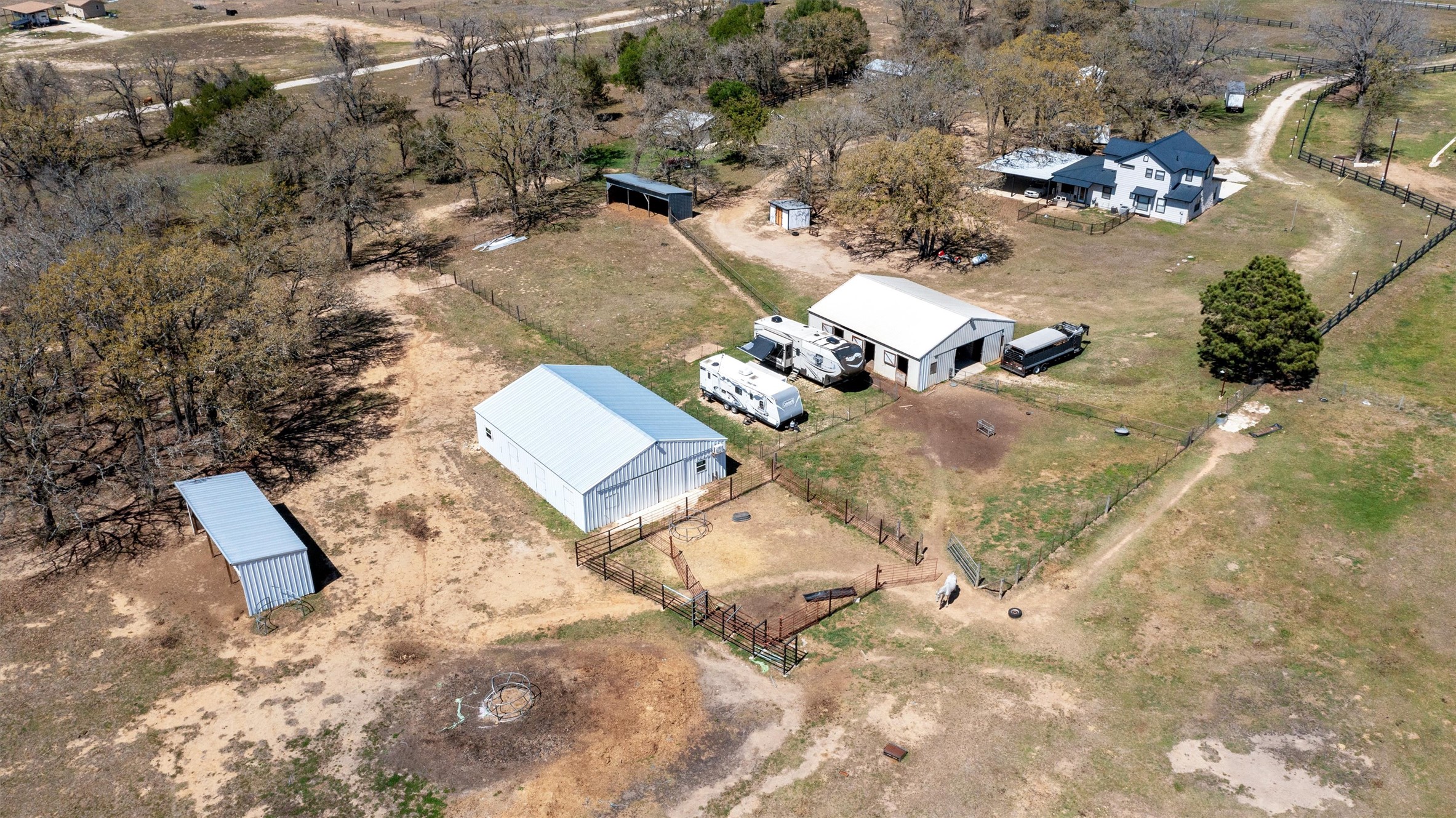 359 North County Line Road Elgin, TX 78621 - Photo 17 of 24 an aerial view of a house with a yard
