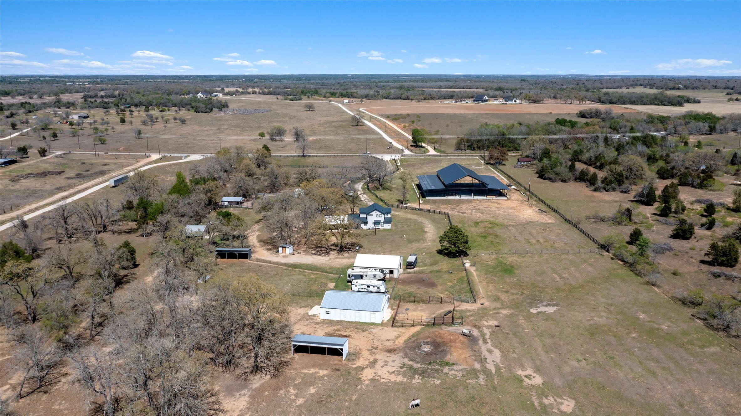 359 North County Line Road Elgin, TX 78621 - Photo 24 of 24 an aerial view of a house with a yard
