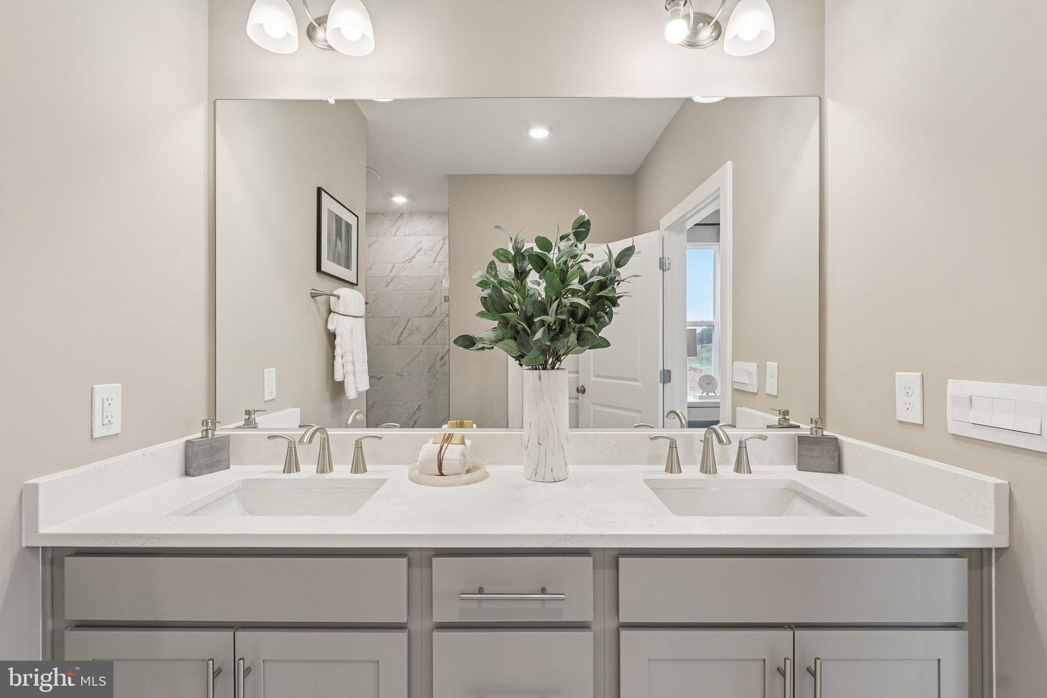 111 Hydrangea Way Winchester, VA 22602 - Photo 42 of 46 a bathroom with double sink and a mirror