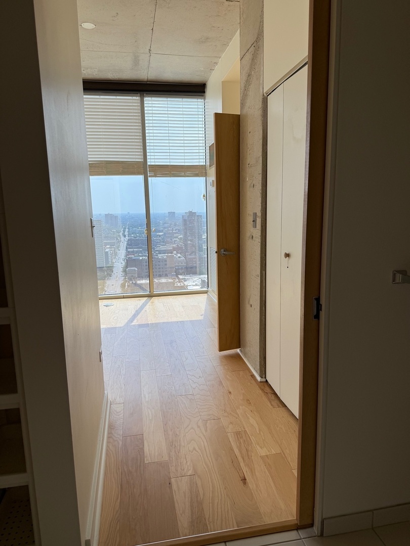 1720 South Michigan Avenue, Unit 2609 Chicago, IL 60616 - Photo 15 of 16 a view of hallway with wooden floor
