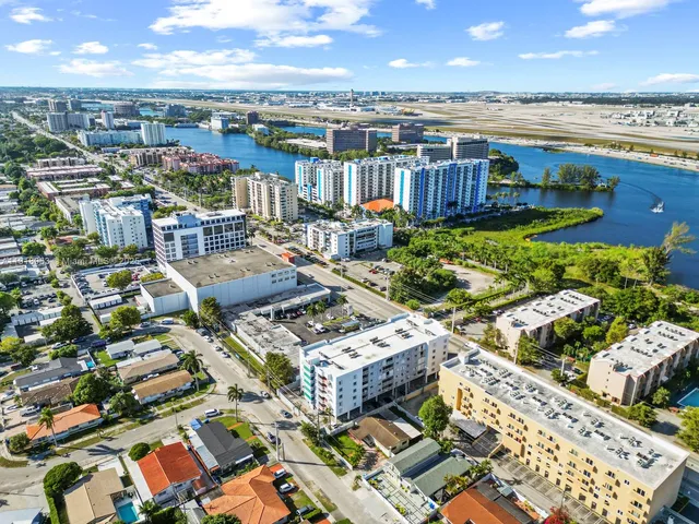 an aerial view of a city