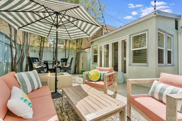 a outdoor space with patio lots of furniture