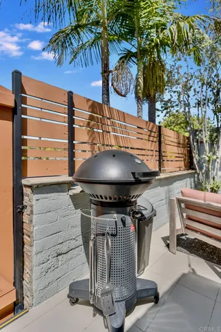 a outdoor living space with furniture