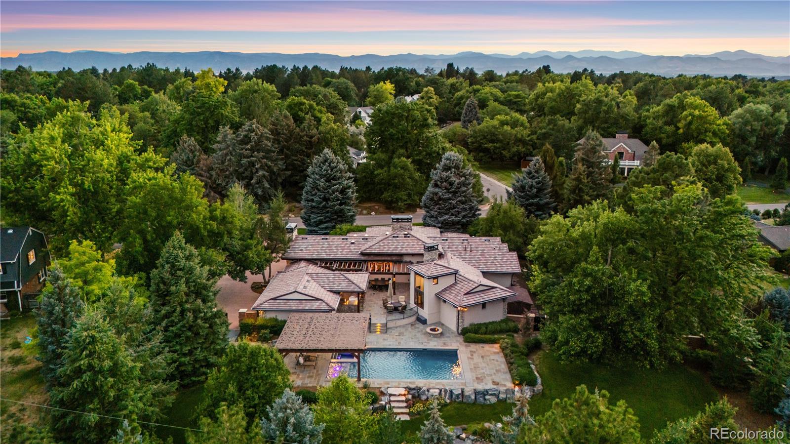 2305 Cherryville Road Greenwood Village, CO 80121 - Photo 49 of 50 an aerial view of a house with a yard