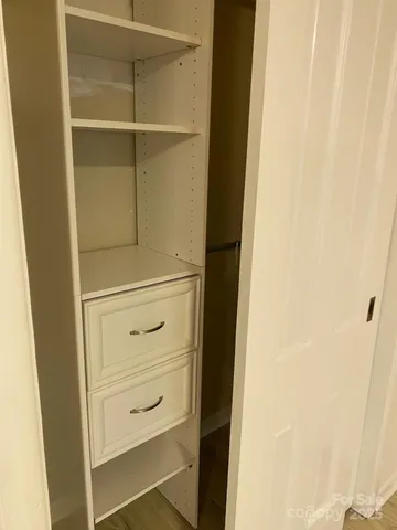 a close view of closet