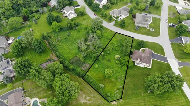 an aerial view of garden