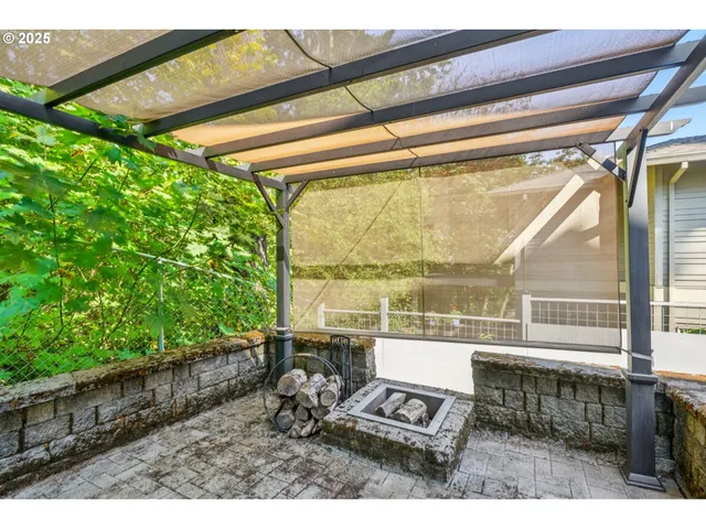 a house view with a garden space