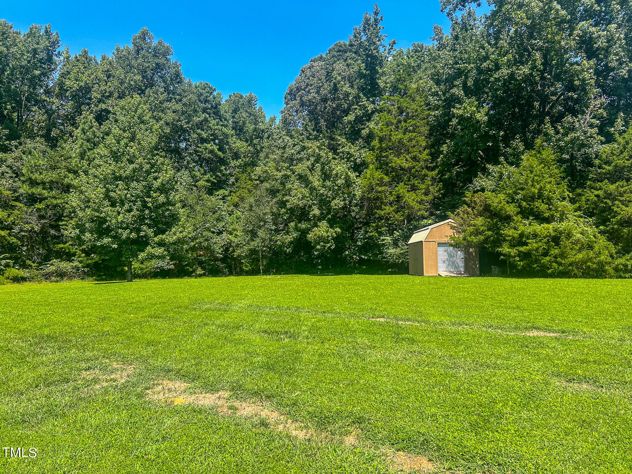128 Punch Hill Farm Road Rougemont, NC 27572 - Photo 21 of 45 a view of a big yard with a garden and plants