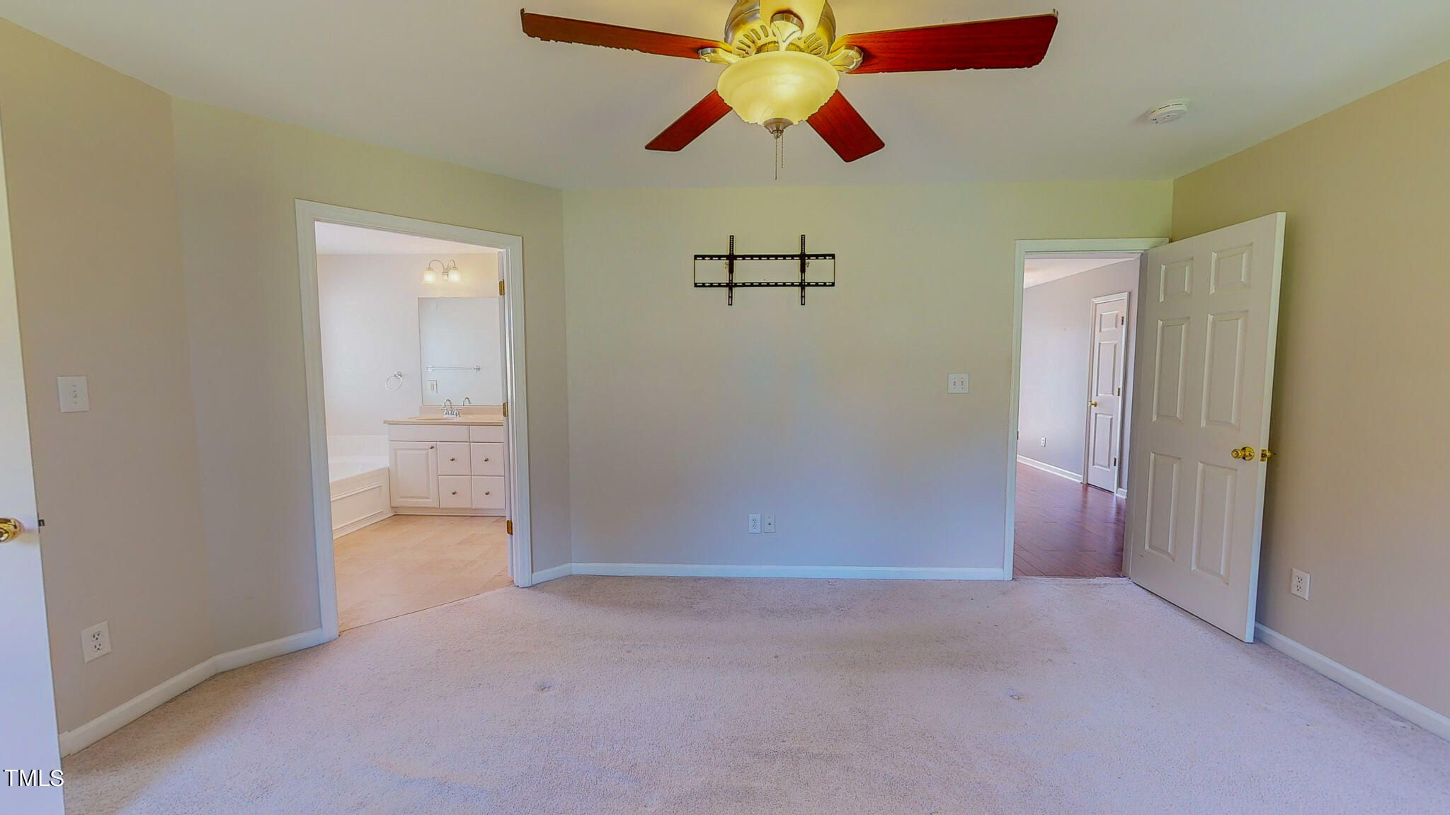 128 Punch Hill Farm Road Rougemont, NC 27572 - Photo 25 of 45 an empty room and chandelier fan