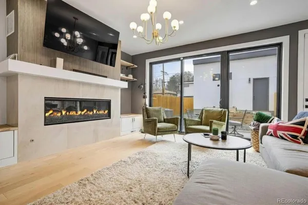 a bedroom with a bed and a closet