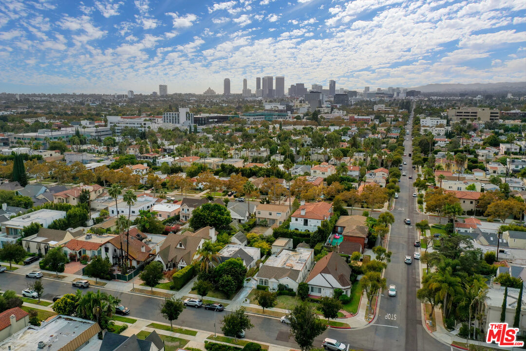 an aerial view of a city