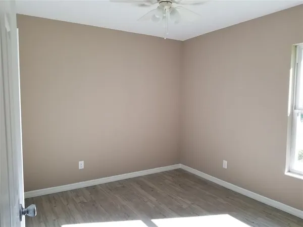 an empty room with a window