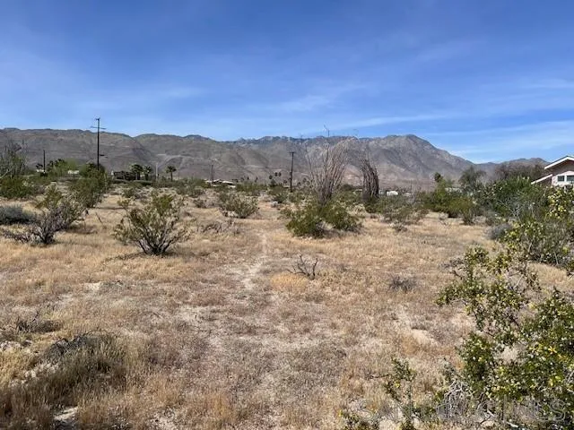 3462 Santa Saba Road, Unit 186 Borrego Springs, CA 92004 - Photo 4 of 7 a view of a dry yard with mountains in the background