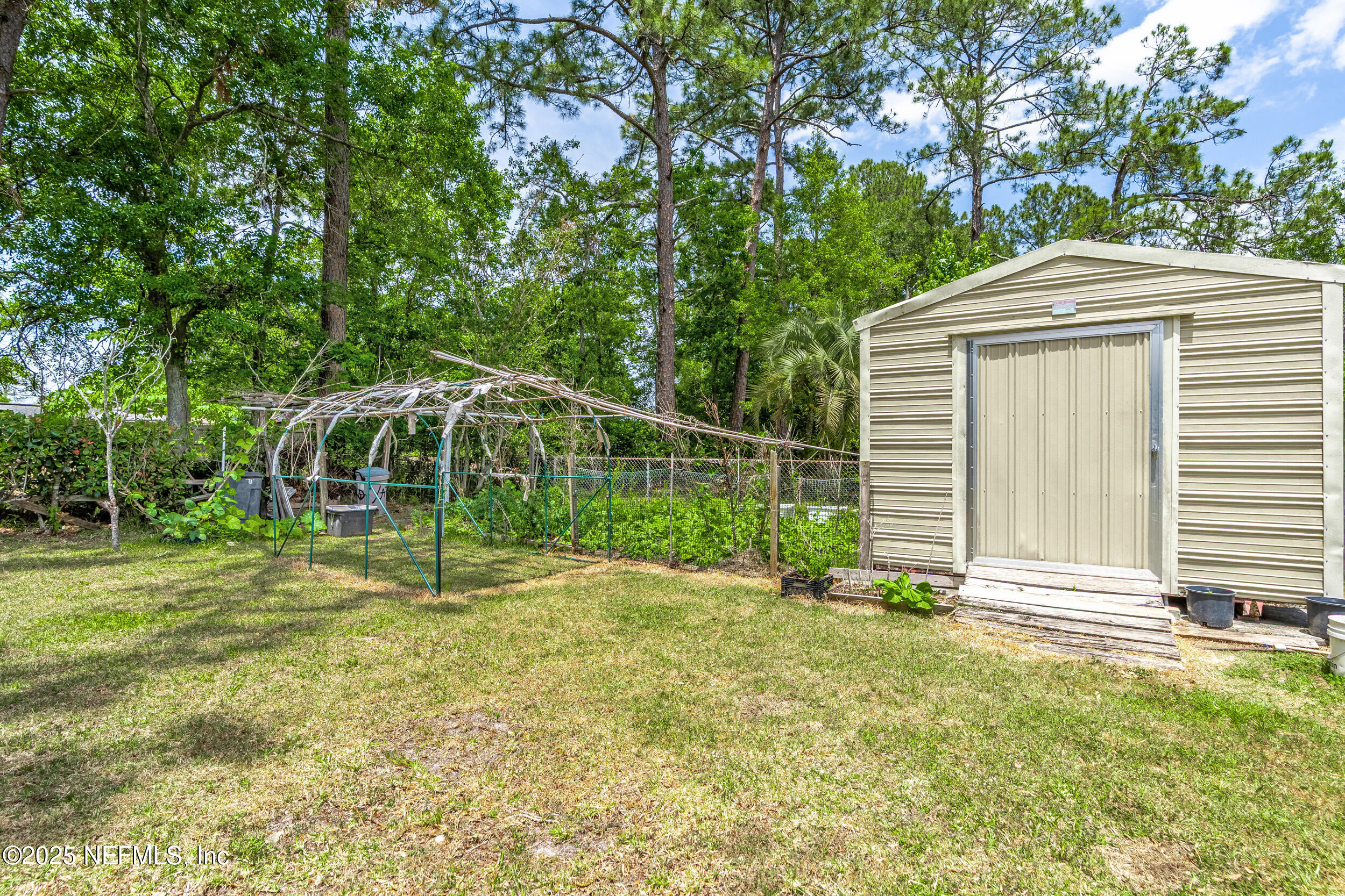 2826 Sam Road Jacksonville, FL 32216 - Photo 30 of 34 a backyard of a house with lots of trees