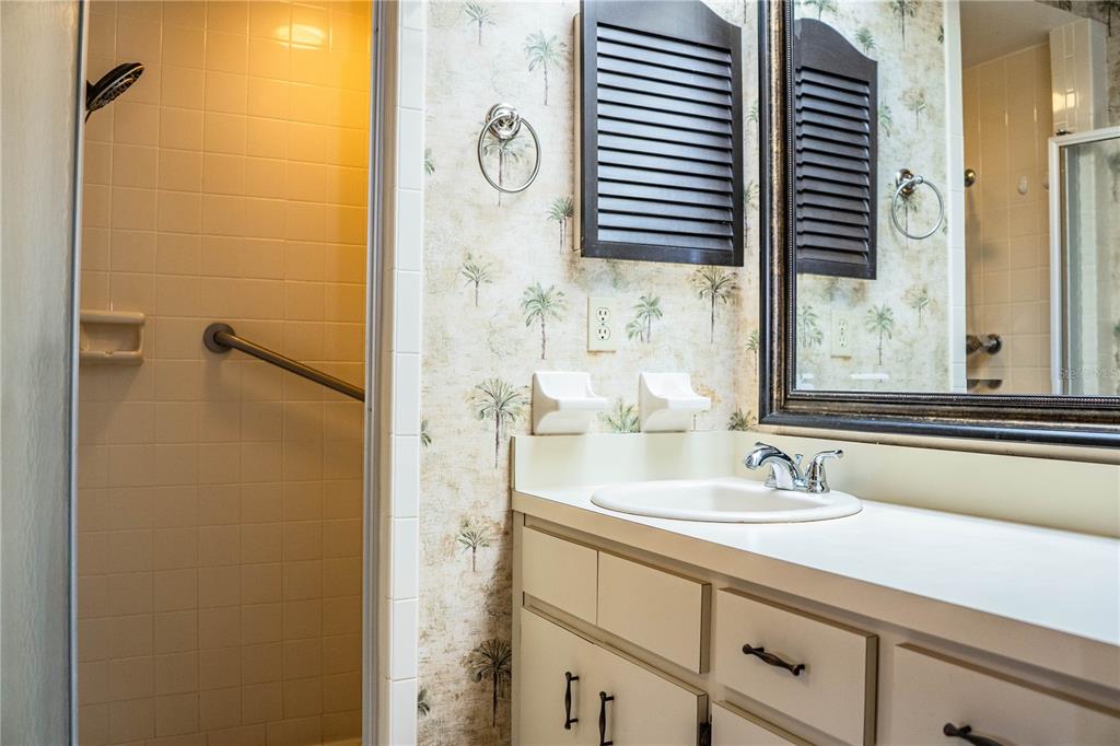 2025 Sylvester Road, Unit AA1 Lakeland, FL 33803 - Photo 31 of 65 a bathroom with a sink and a mirror
