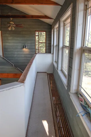 a view of room with a large window