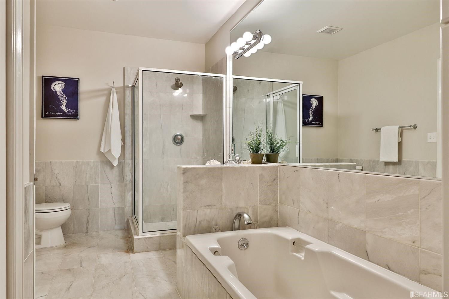 261 Henry Street, Unit A San Francisco, CA 94117 - Photo 22 of 64 a bathroom with a bathtub and a shower