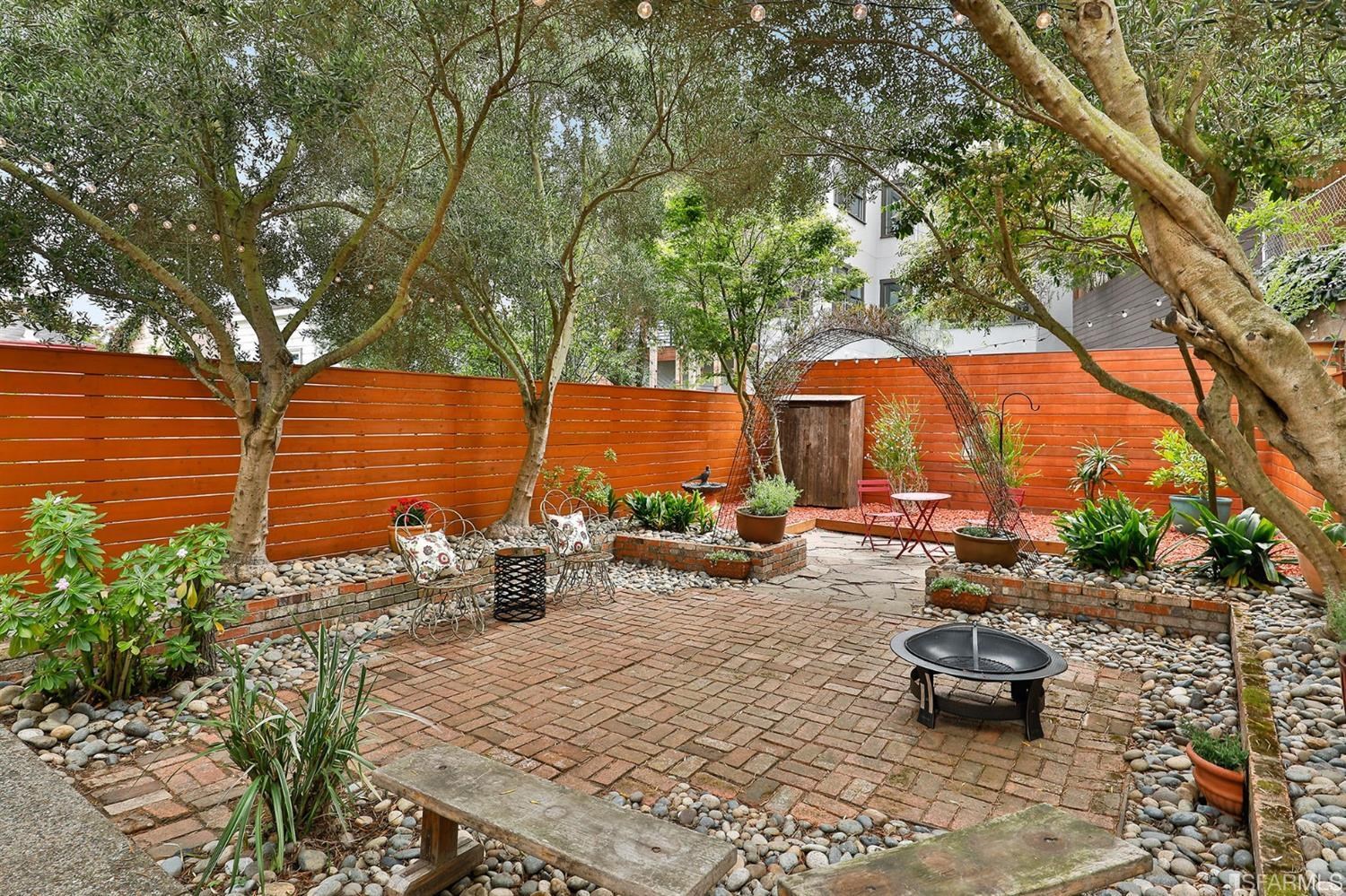 261 Henry Street, Unit A San Francisco, CA 94117 - Photo 29 of 64 a backyard of a house with outdoor seating