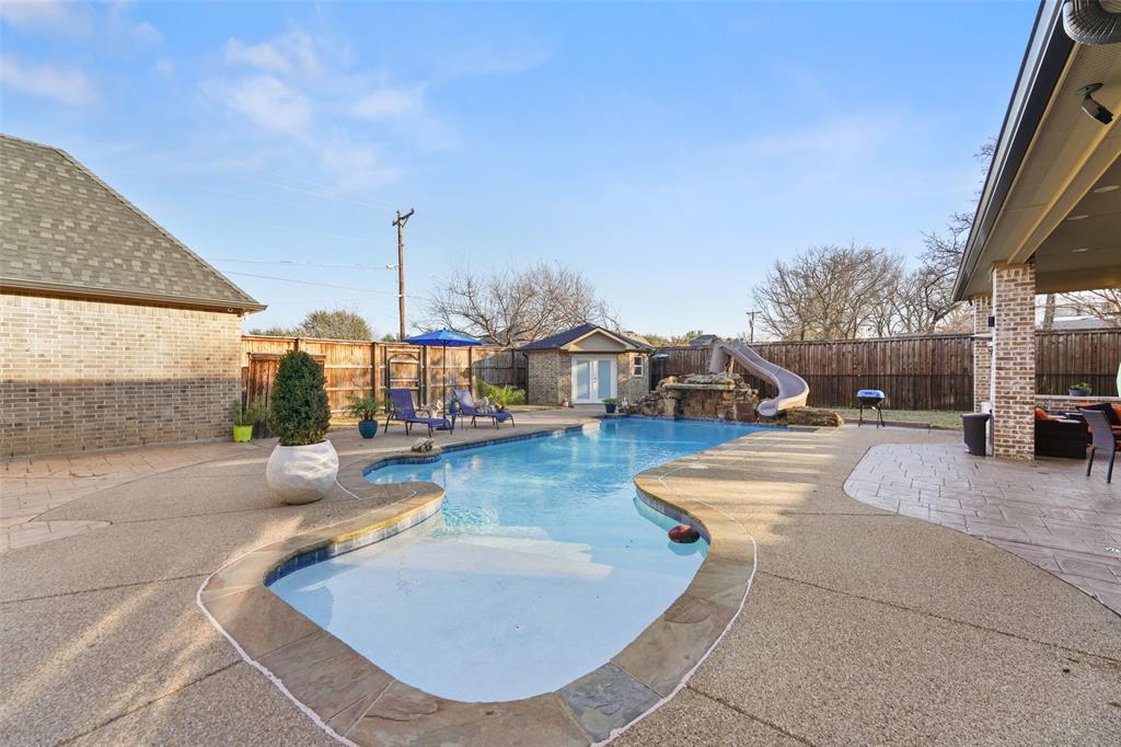 3310 Collard Road Arlington, TX 76017 - Photo 35 of 40 a view of a swimming pool with a patio