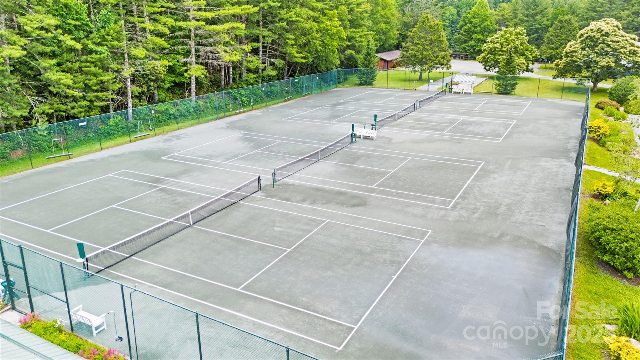 140 Pine View Road, Unit 43 Newland, NC 28657 - Photo 15 of 29 a view of a yard with basketball court