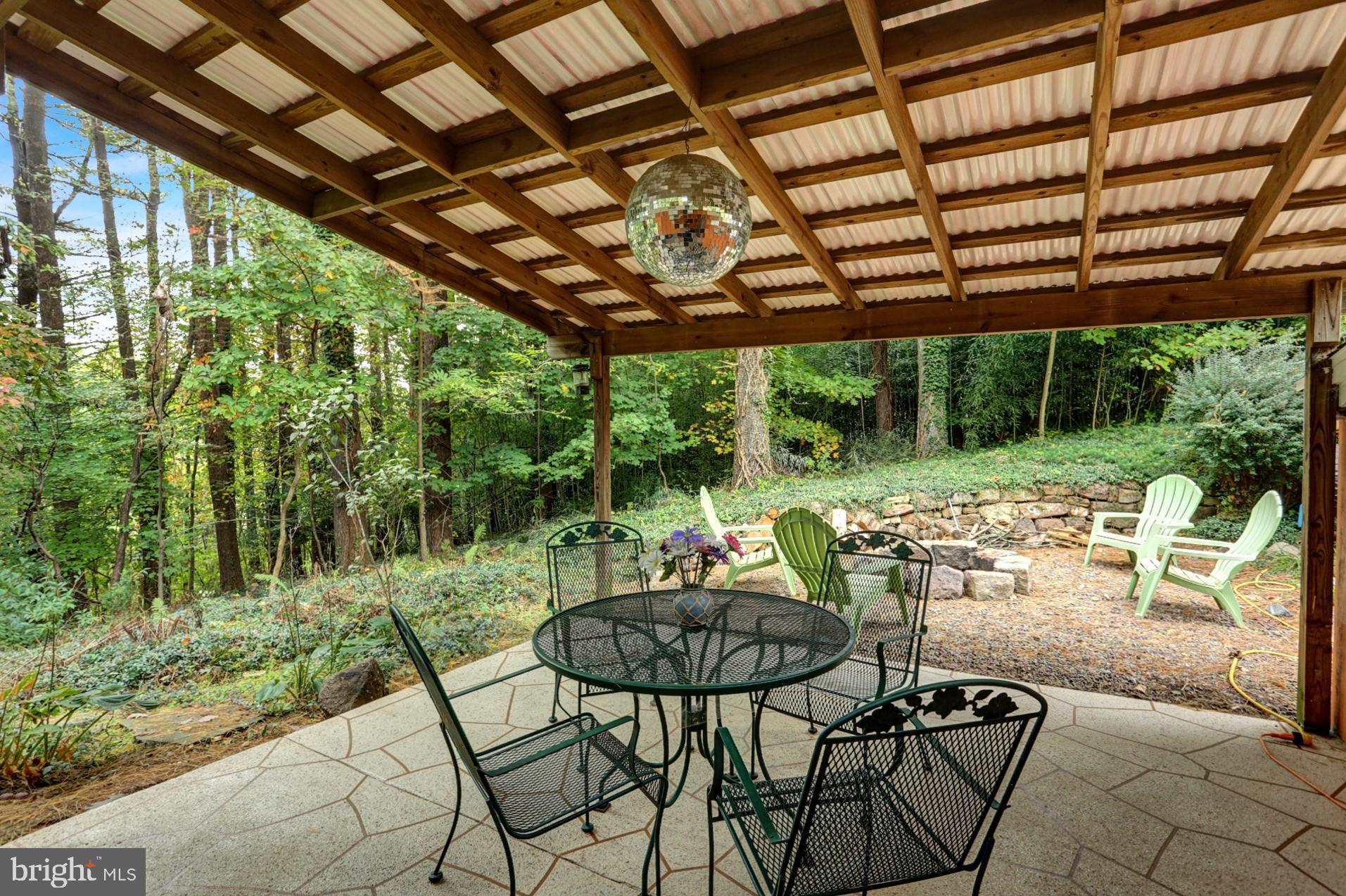 42 MacMillan Road Mohnton, PA 19540 - Photo 24 of 30 Rear Covered Patio with Fire pit area