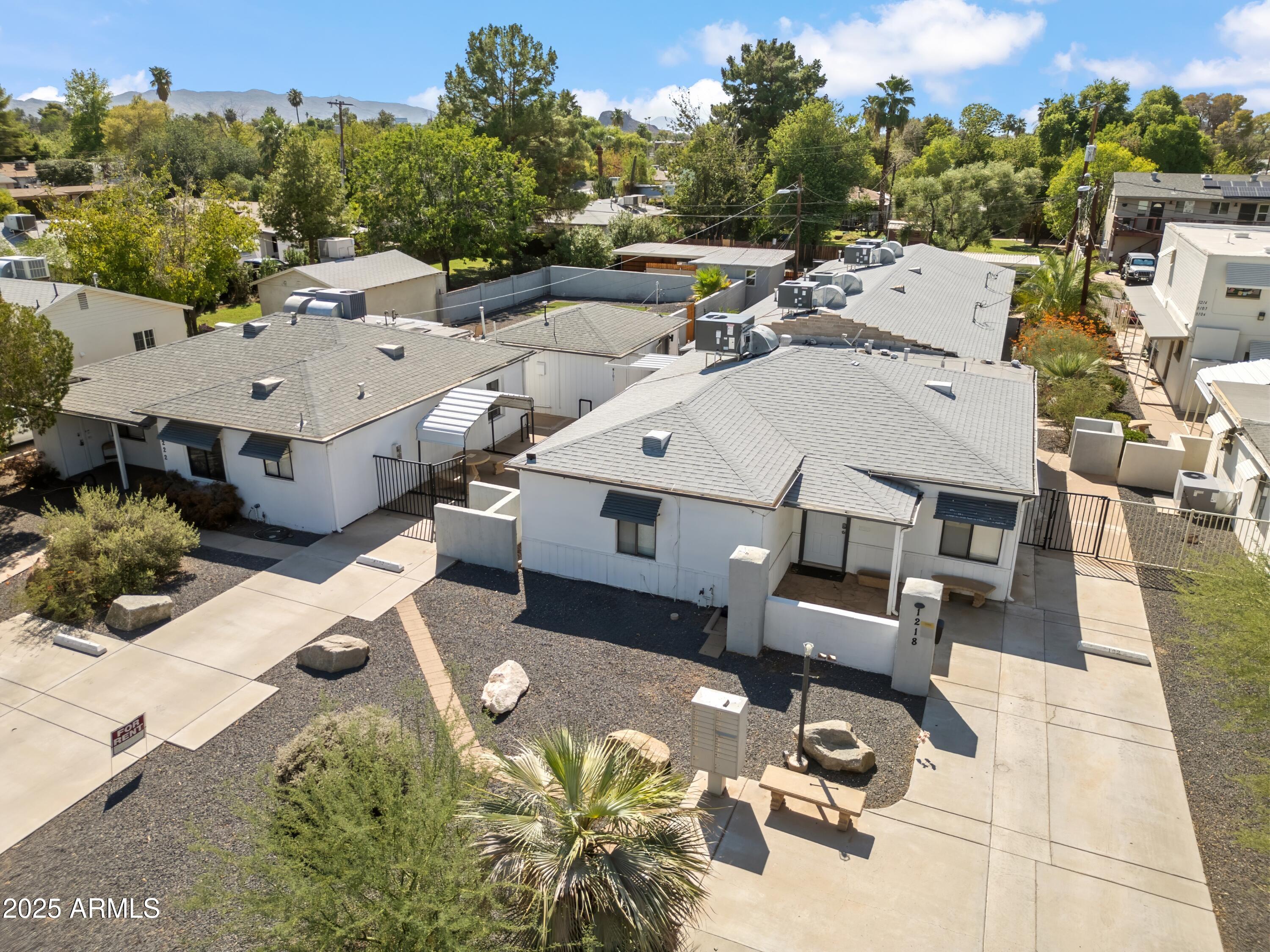 1218 South Farmer Avenue Tempe, AZ 85281 - Photo 4 of 47 an aerial view of a house with yard swimming pool and outdoor seating