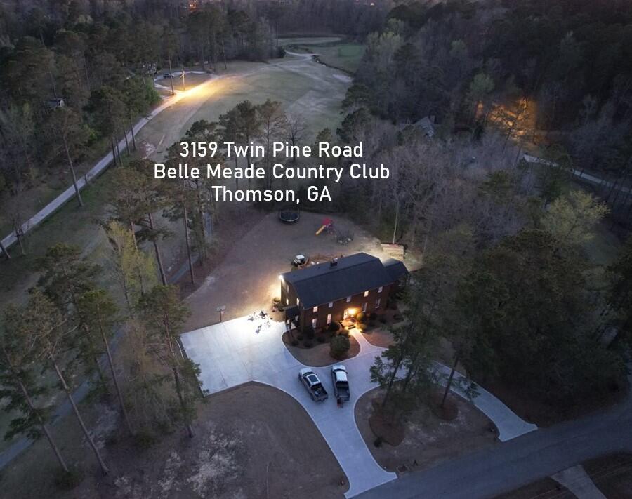 3159 Twin Pine Road Thomson, GA 30824 - Photo 3 of 36 3159 Twin Pine Road Golf Hole 14, large home with new concrete paved areas